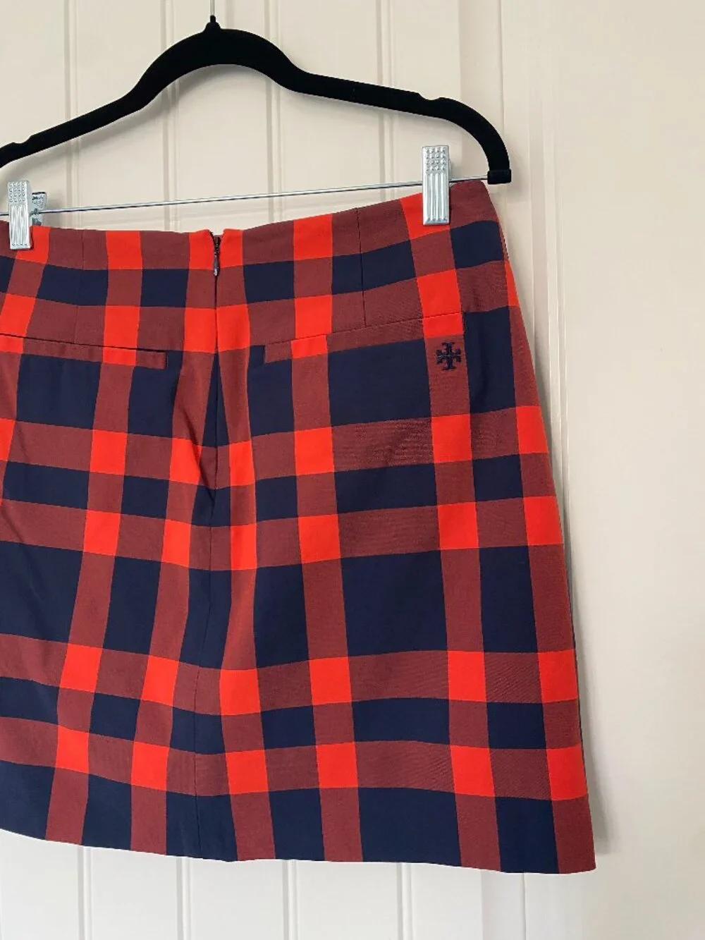 Tory Sport | Plaid Golf Skort in Red/Navy